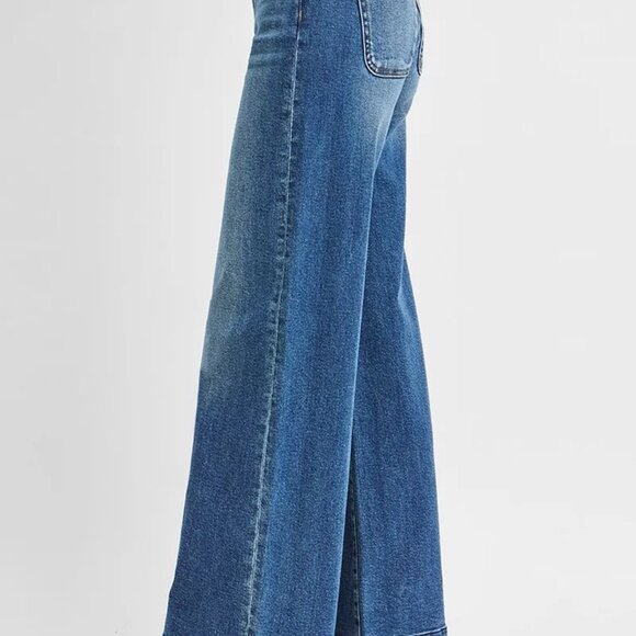 ✨NWT RISEN Full Size High Rise Ankle Wide Seam Detailed Jeans Plus Size - Picture 5 of 6